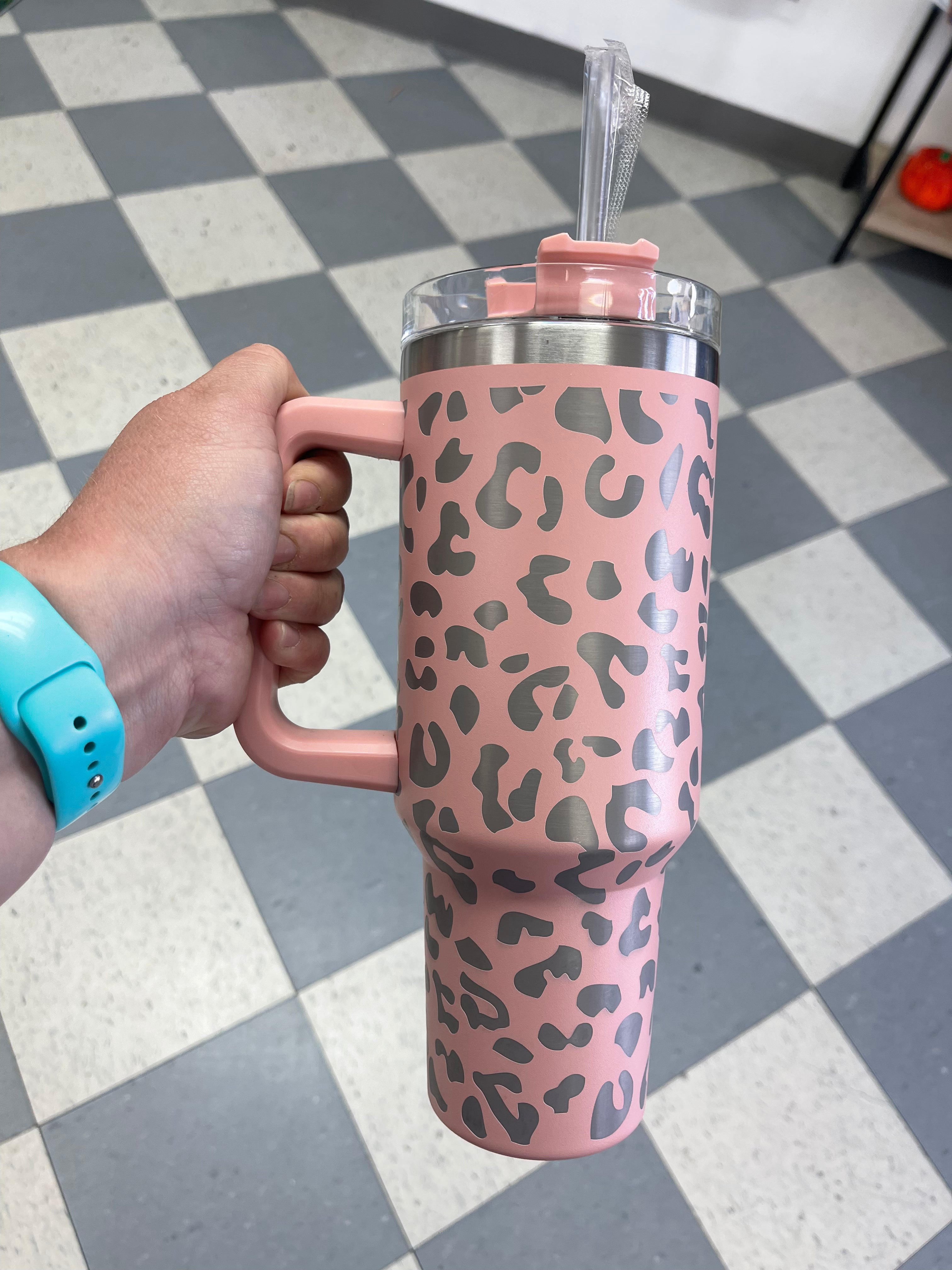 40 Oz Tumbler - Leopard Print