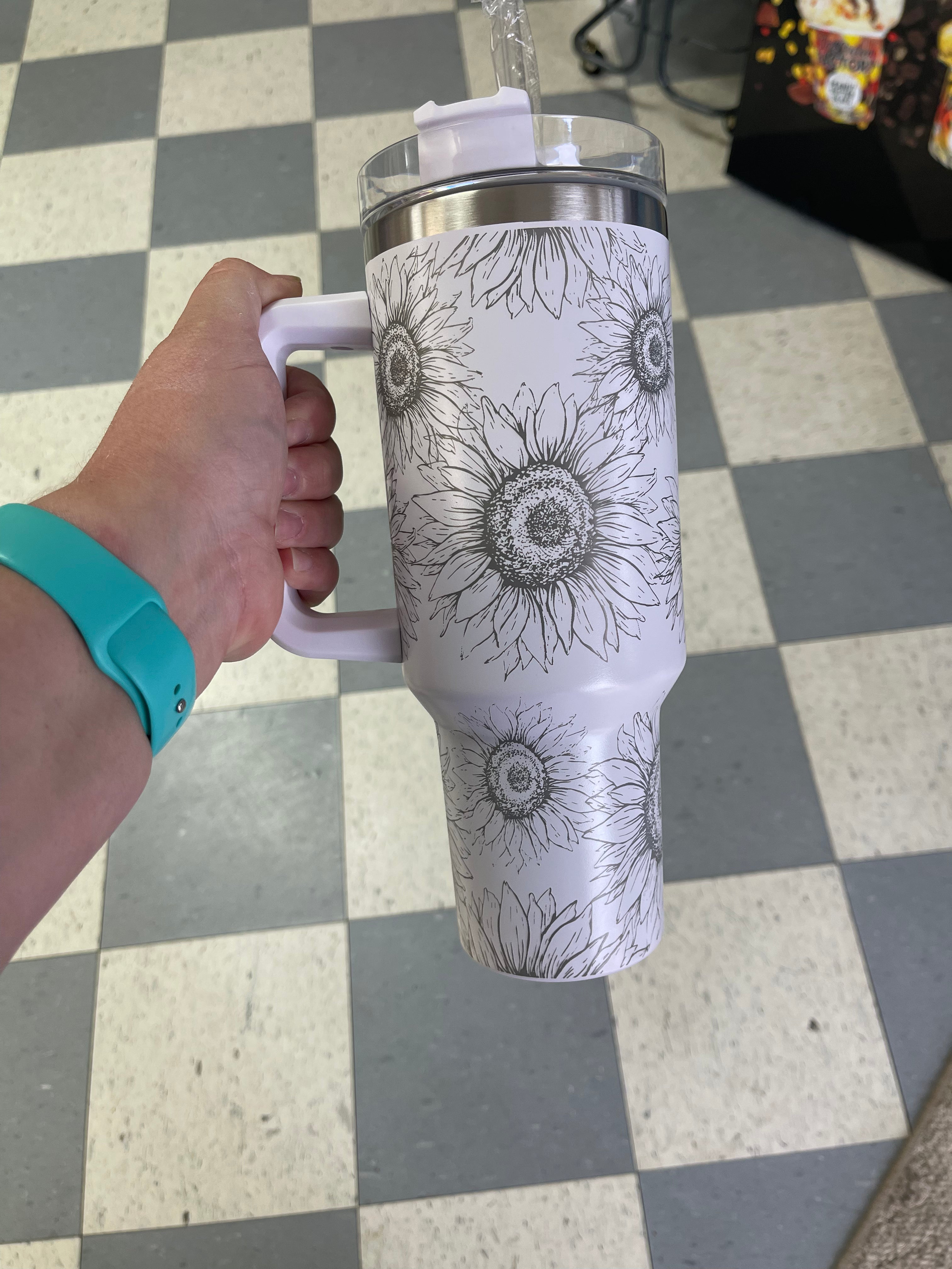 40 Oz Tumbler - Sunflower