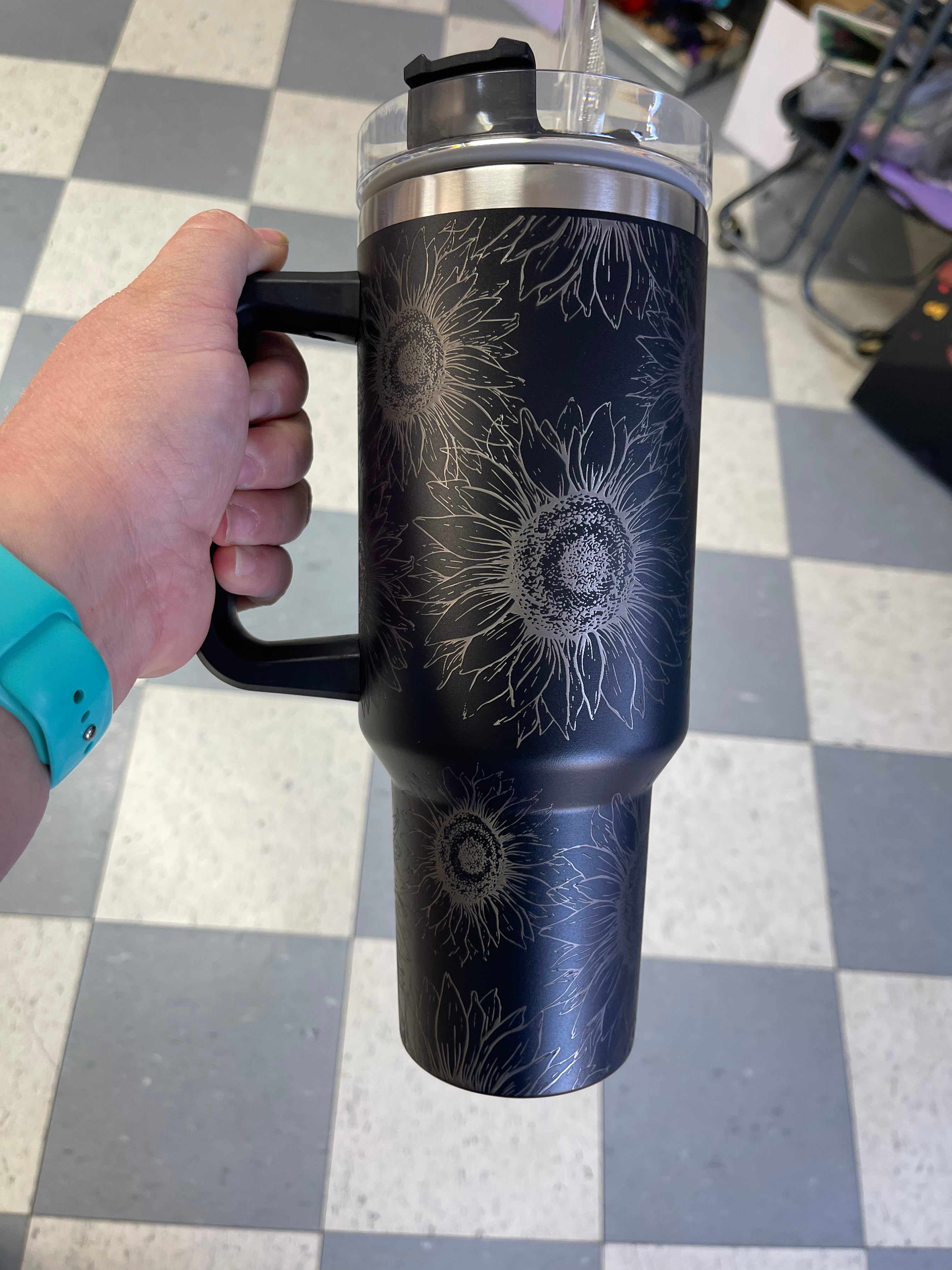 40 Oz Tumbler - Sunflower