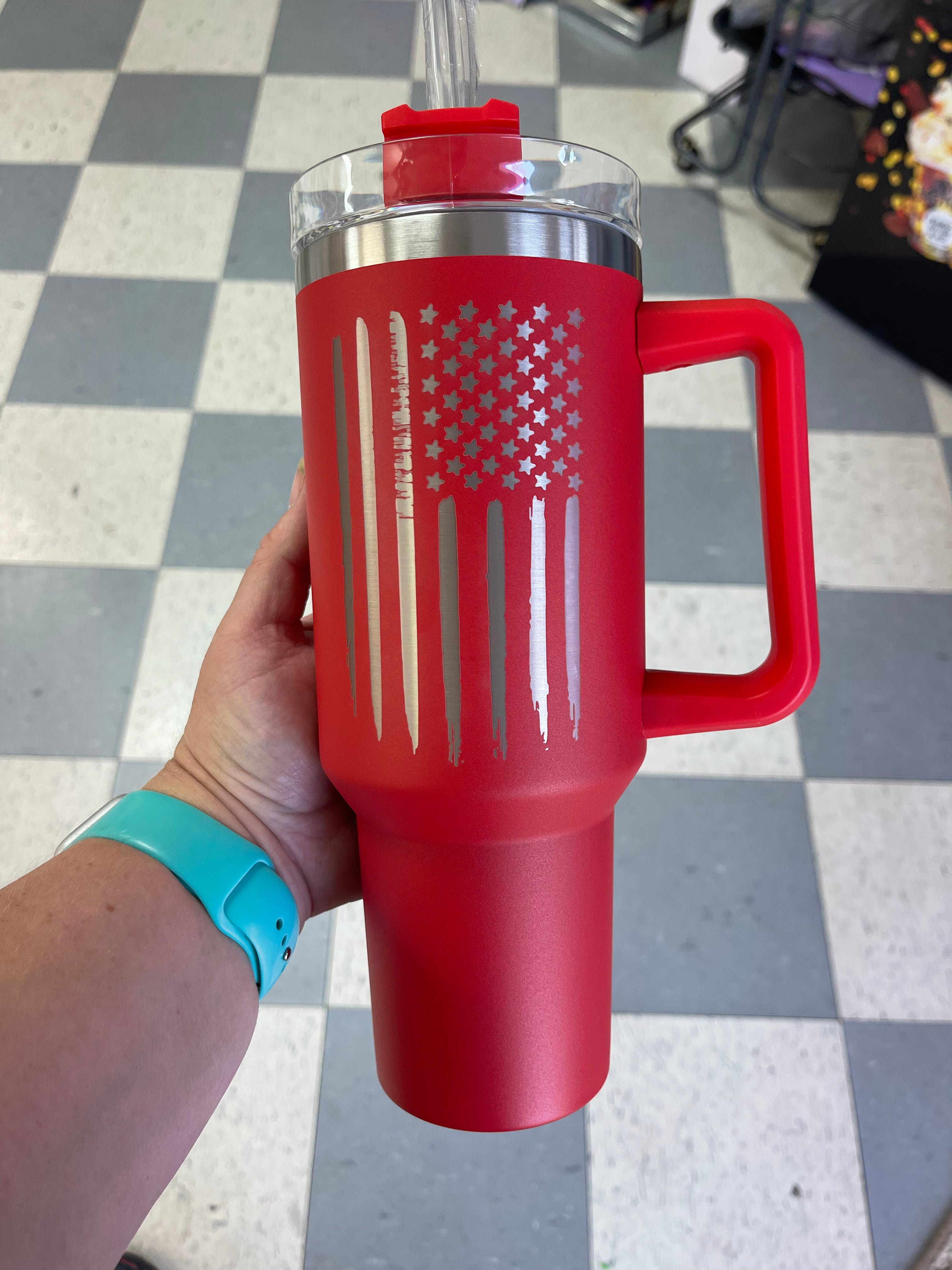 40 Oz Tumbler - Flag