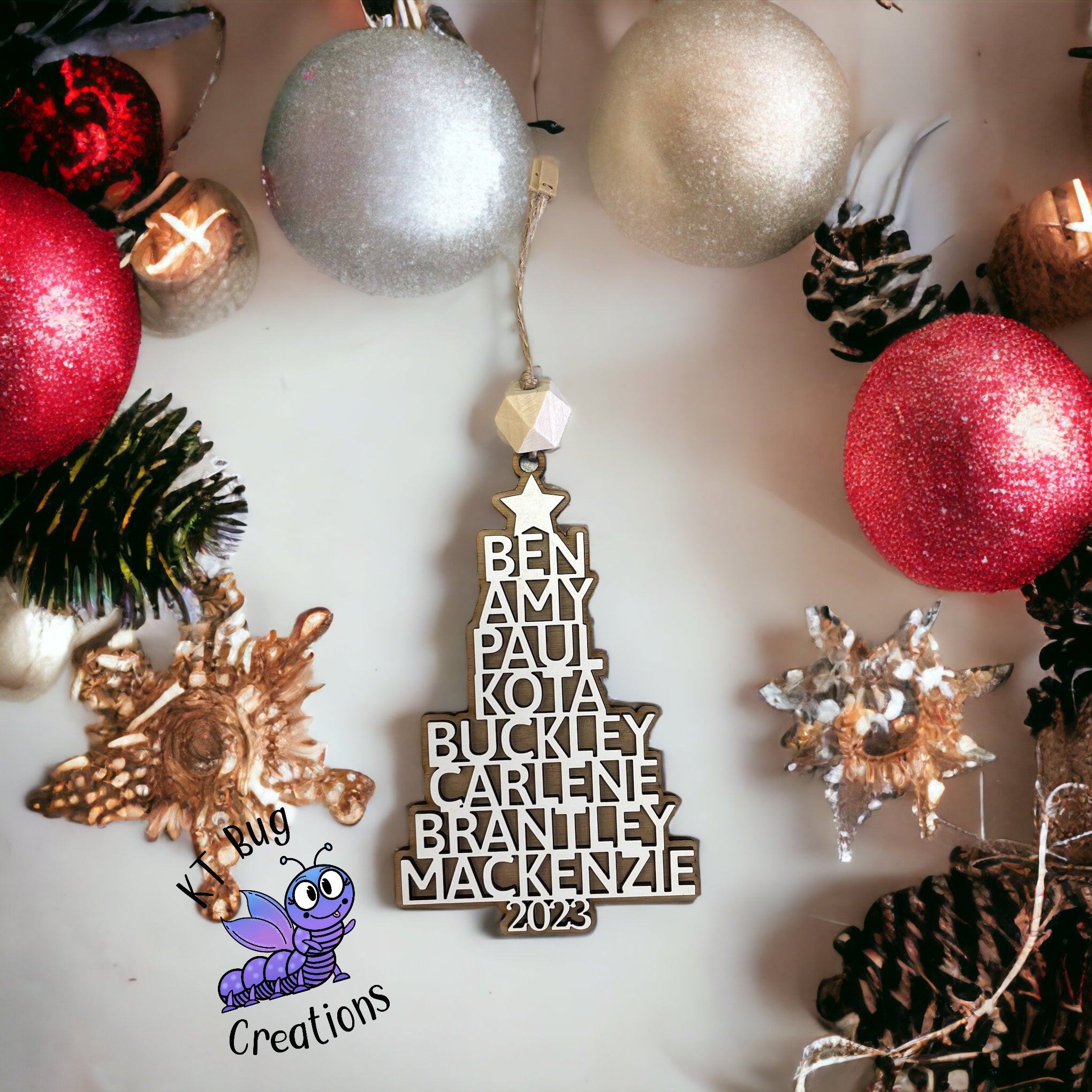 Personalized Family Names Ornament