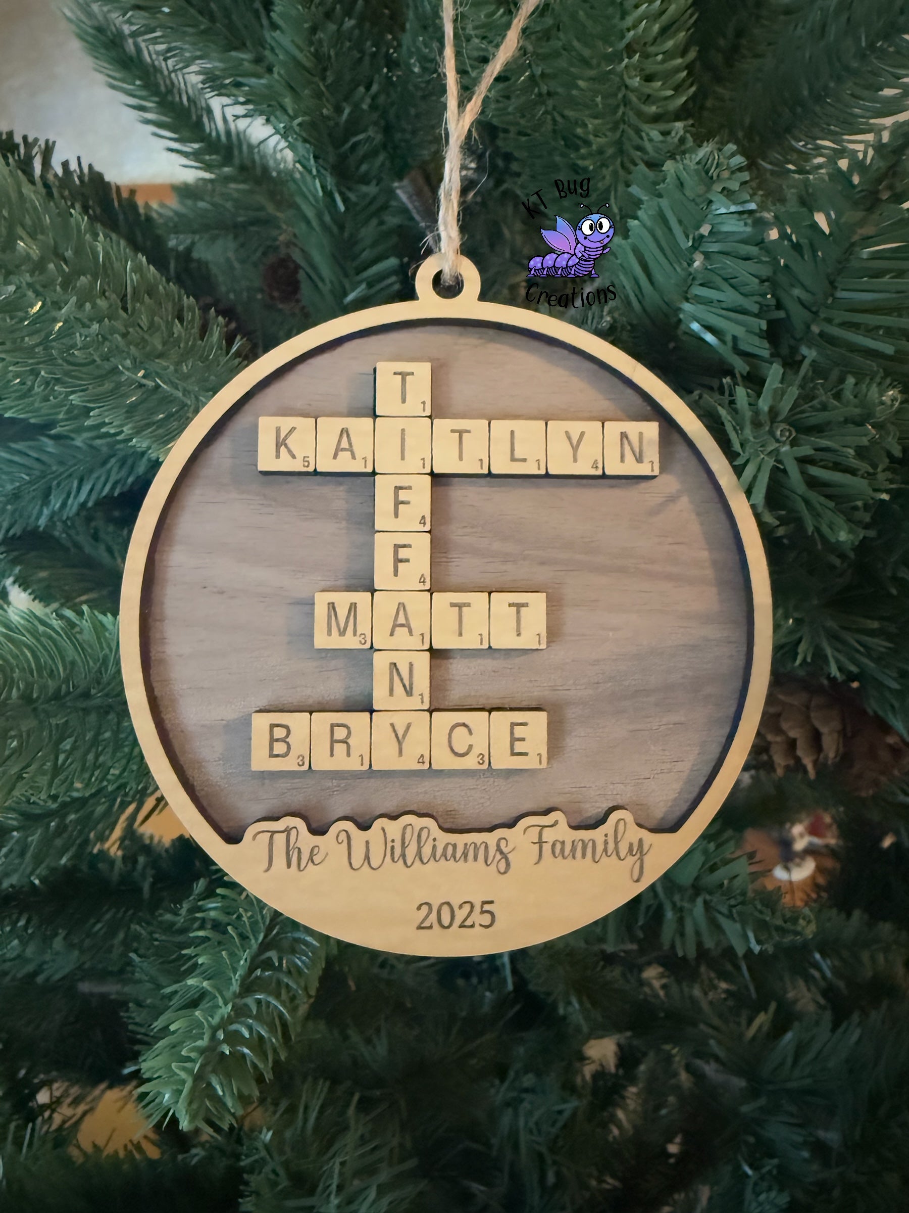 Personalized Scrabble Tile Ornament