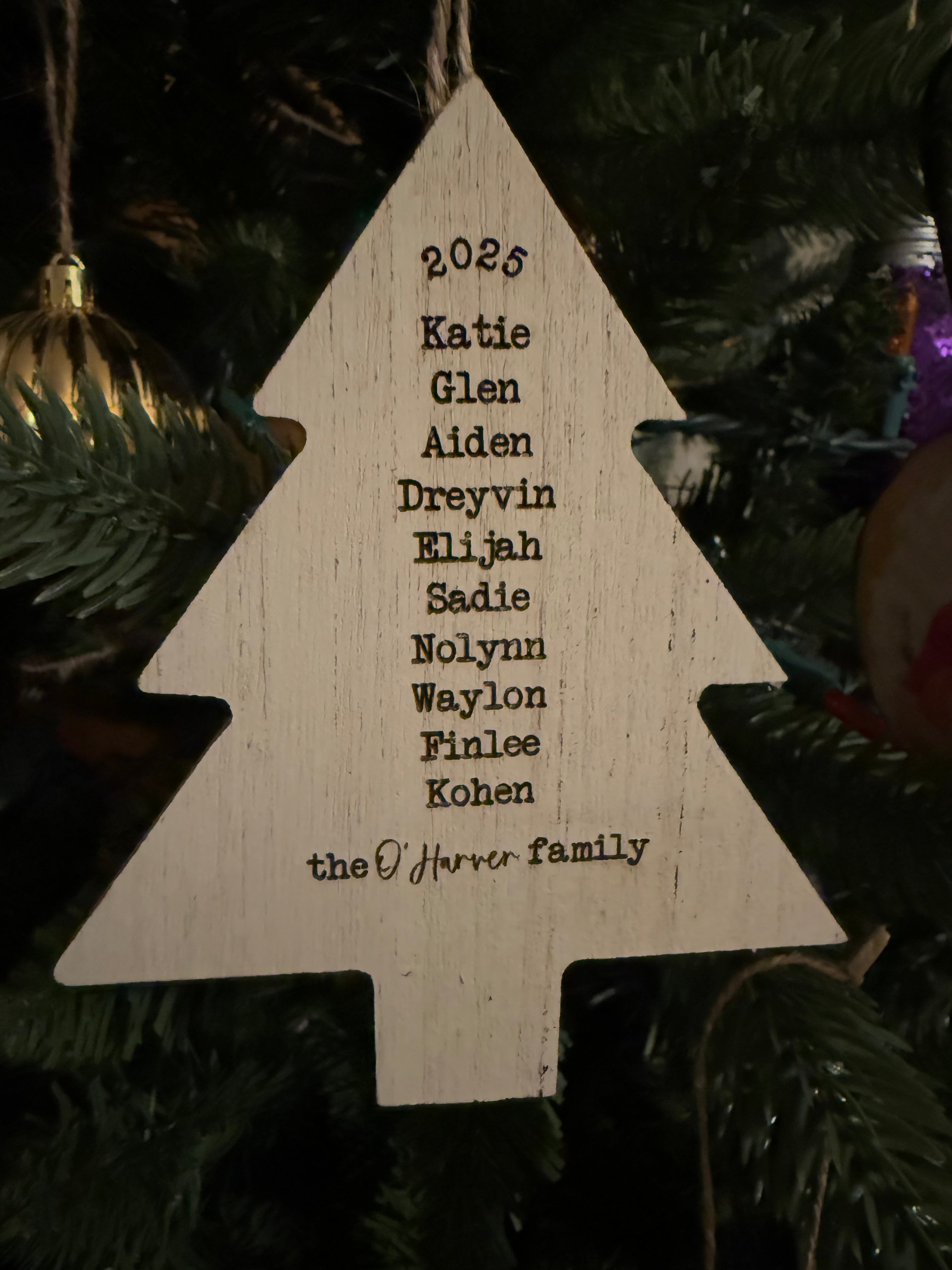 Personalized Whitewash Ornament