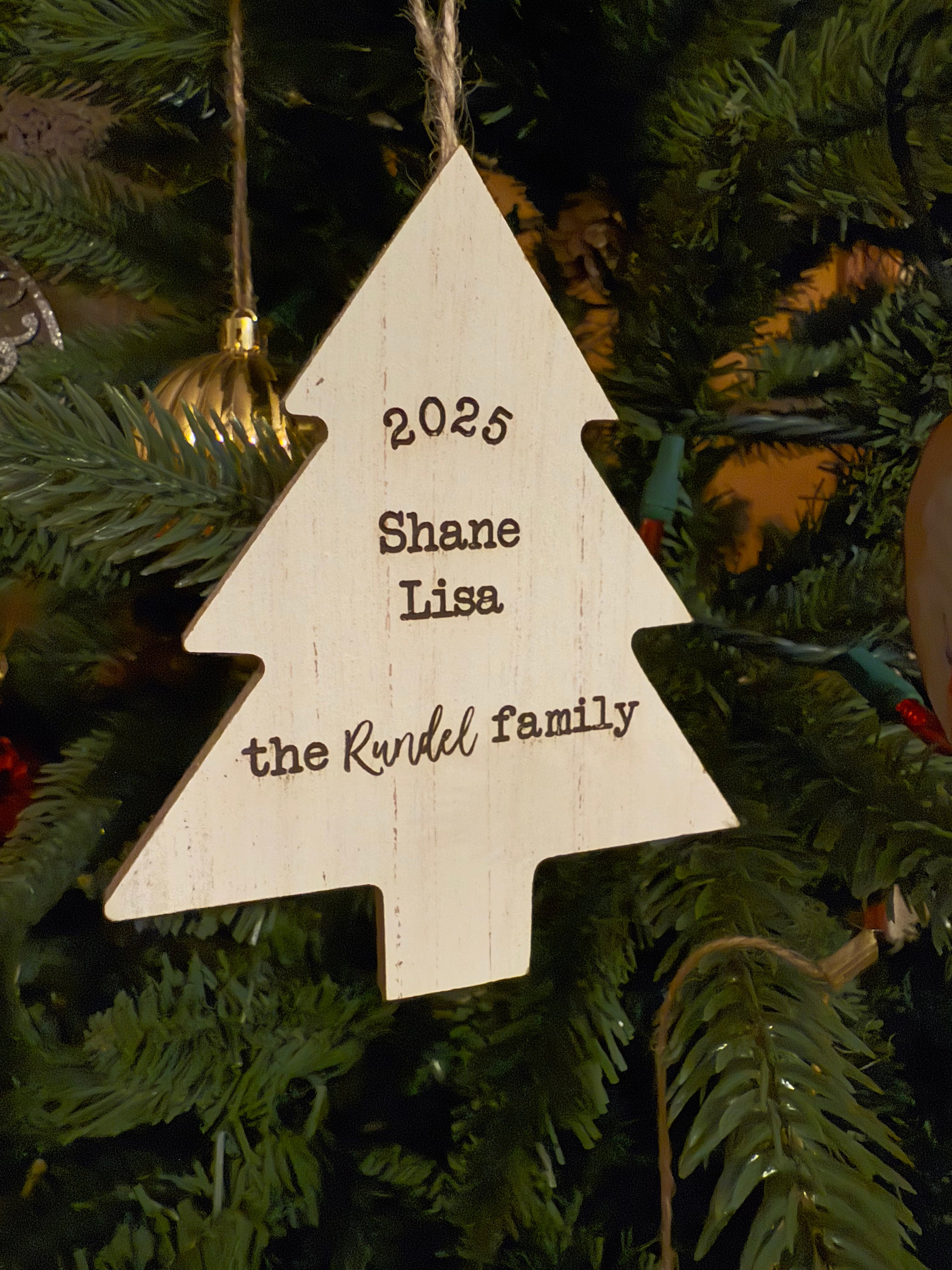 Personalized Whitewash Ornament