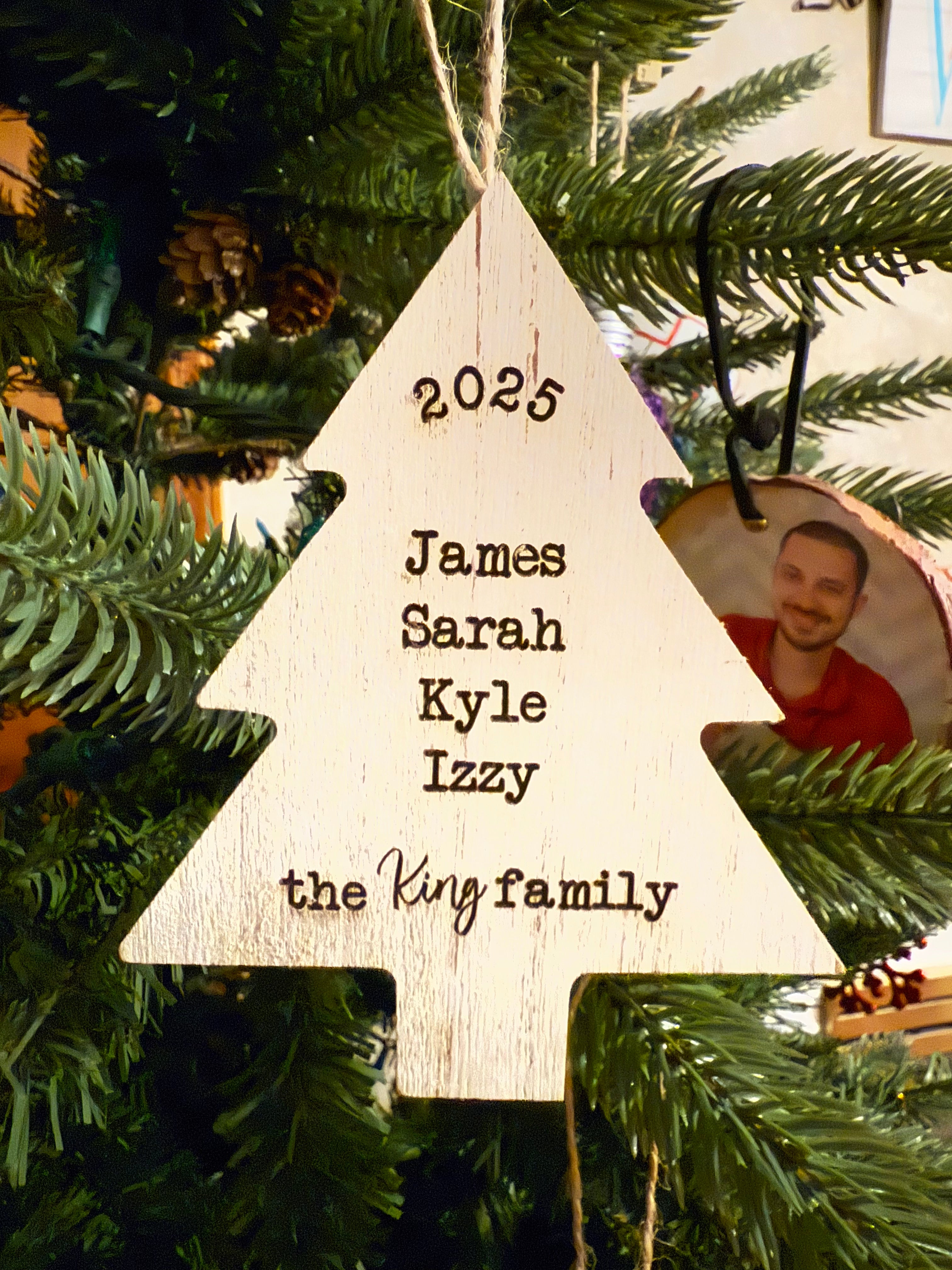 Personalized Whitewash Ornament