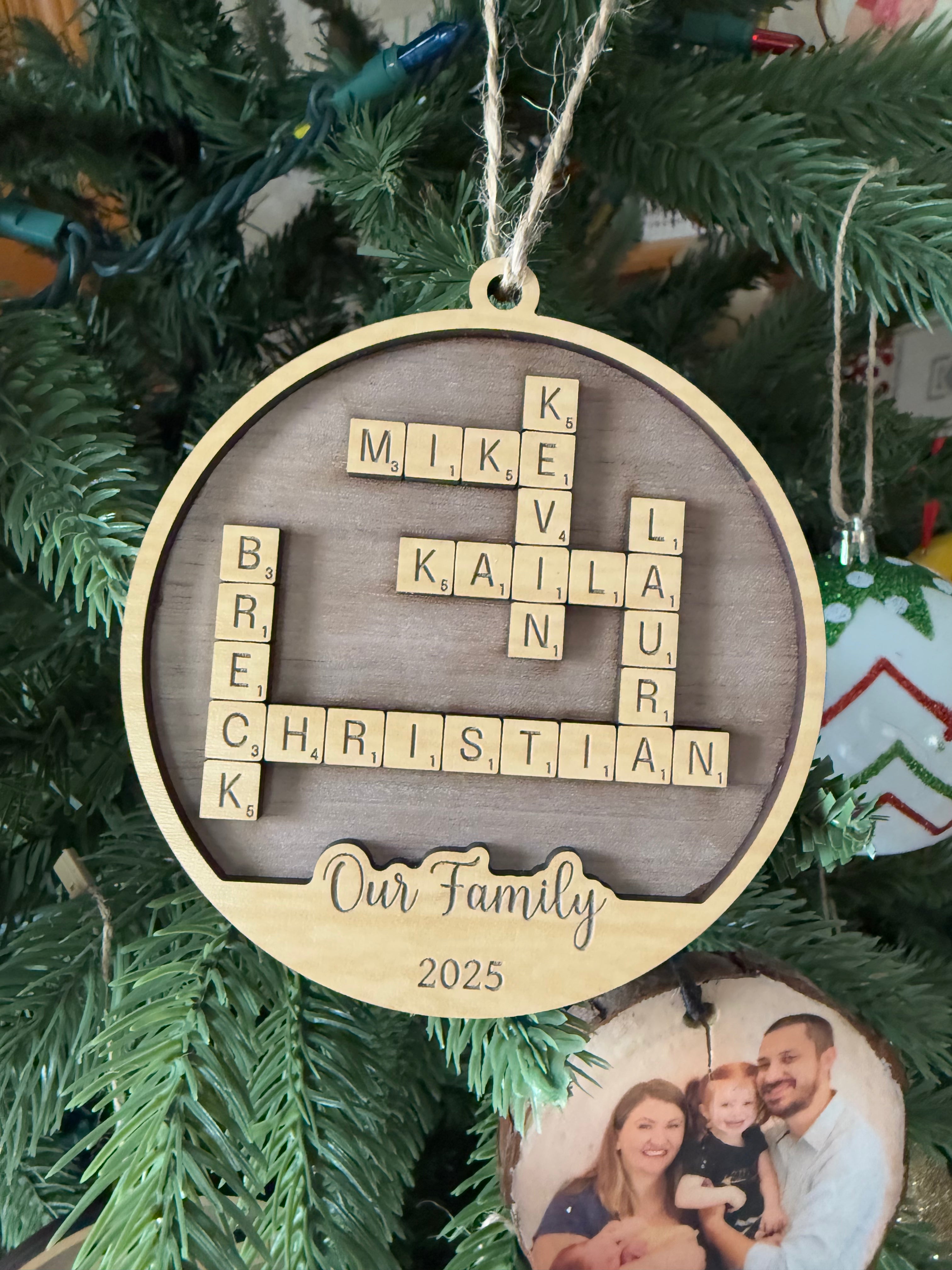 Personalized Scrabble Tile Ornament