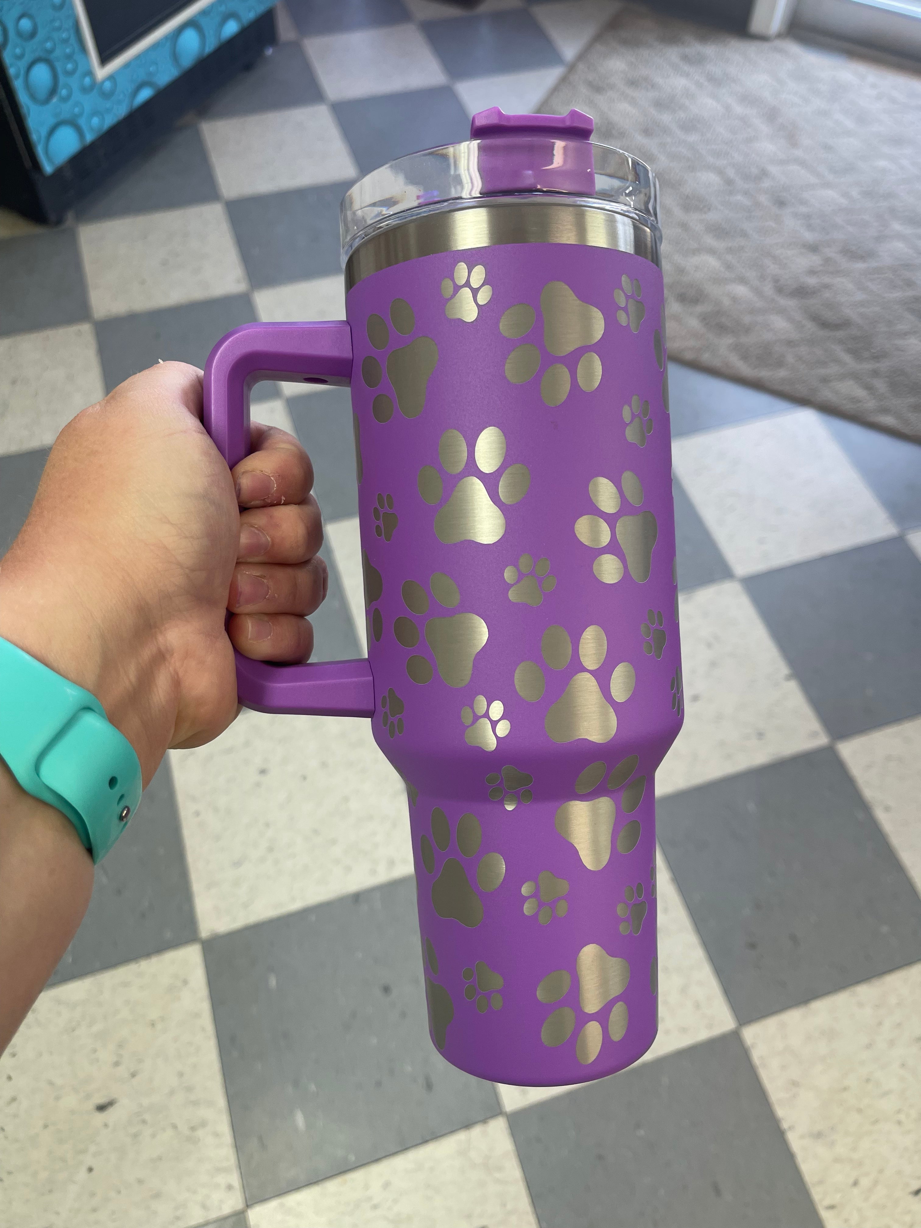 40 Oz Tumbler - Paw Print