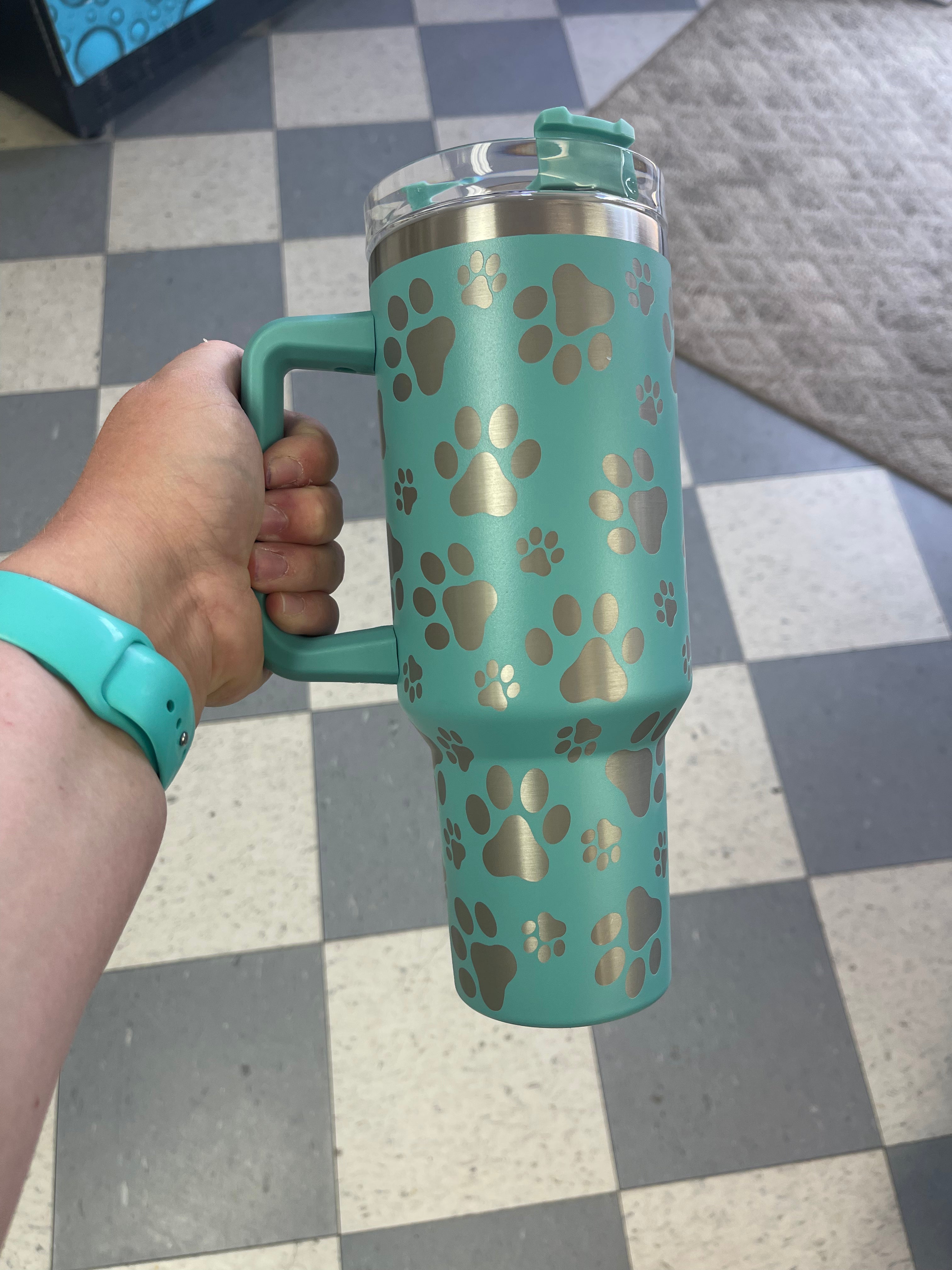 40 Oz Tumbler - Paw Print