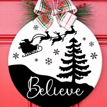 3/4/23 - Believe  Door Hanger -Paint Party - Book a Party