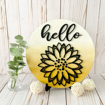 Hello Flower Cut Out - Paint Party