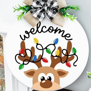 Welcome Reindeer Door Sign Paint Party - Book a Party