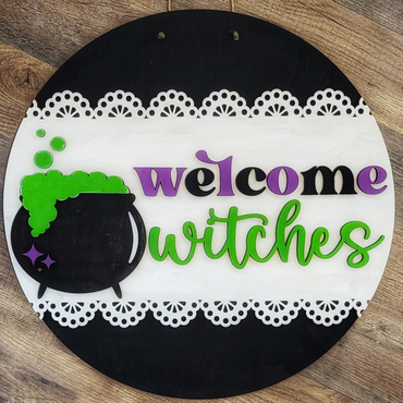 Welcome Witches Door Hanger- Paint Party - Book a Party