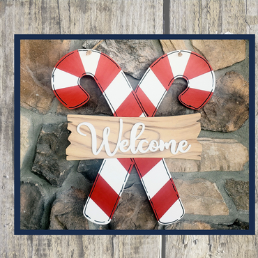 3/4/23 - Candy Cane Door Hanger - Paint Party - Book A Party