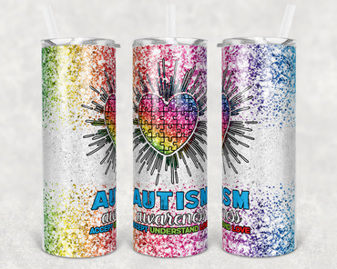 Autism Awareness 20 oz Skinny Sublimation Tumbler