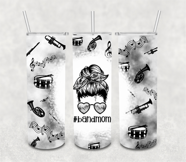 Band Mom 20 oz Skinny Sublimation Tumbler