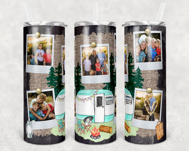 Camper Custom Photo 20 oz Skinny Sublimation Tumbler