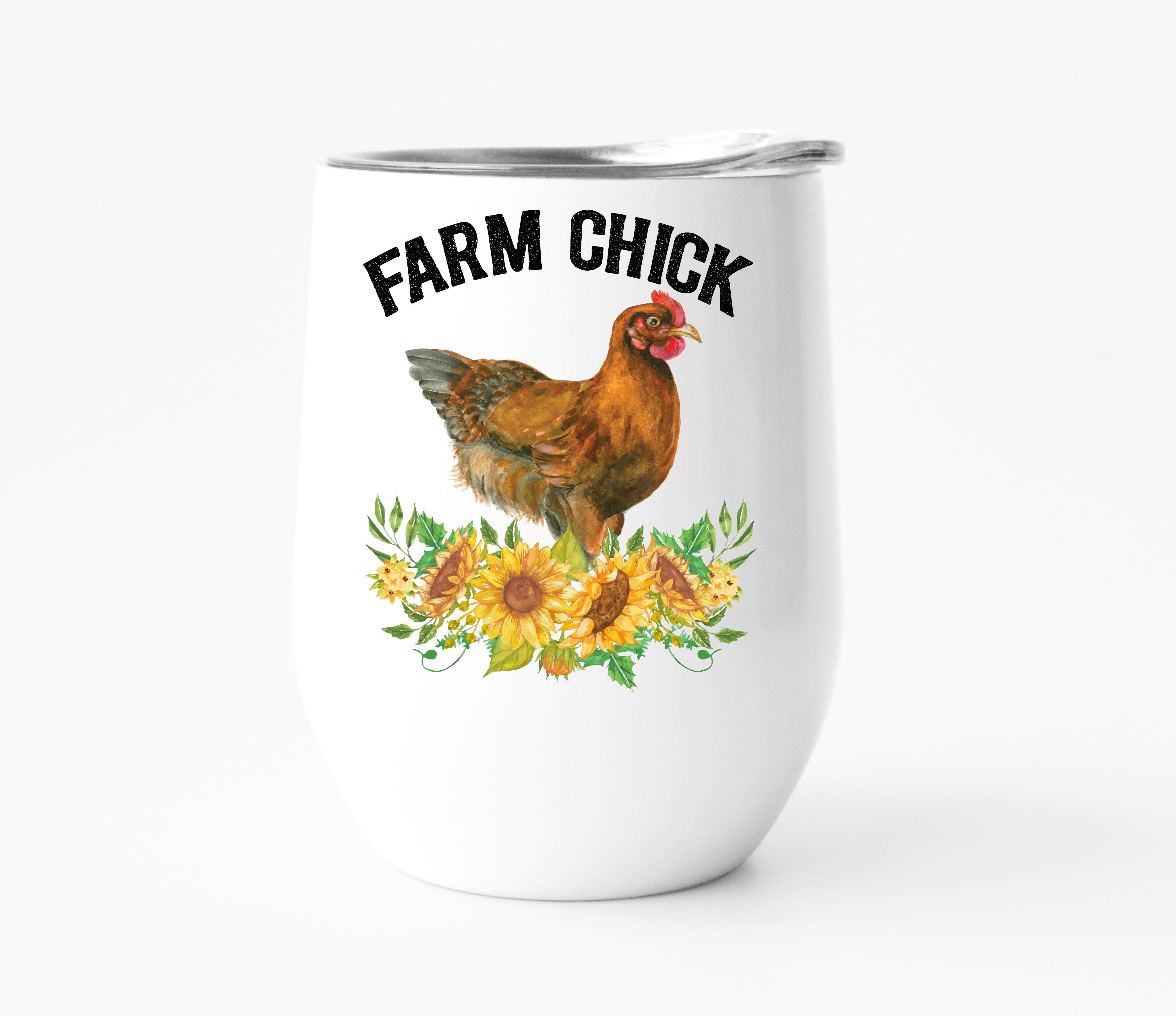 Farm Chick Wine Tumbler