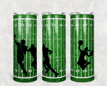 Football Field With Players 20 oz Skinny Sublimation Tumbler