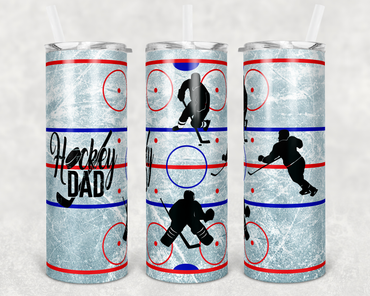 Hockey Dad 20 oz Skinny Sublimation Tumbler