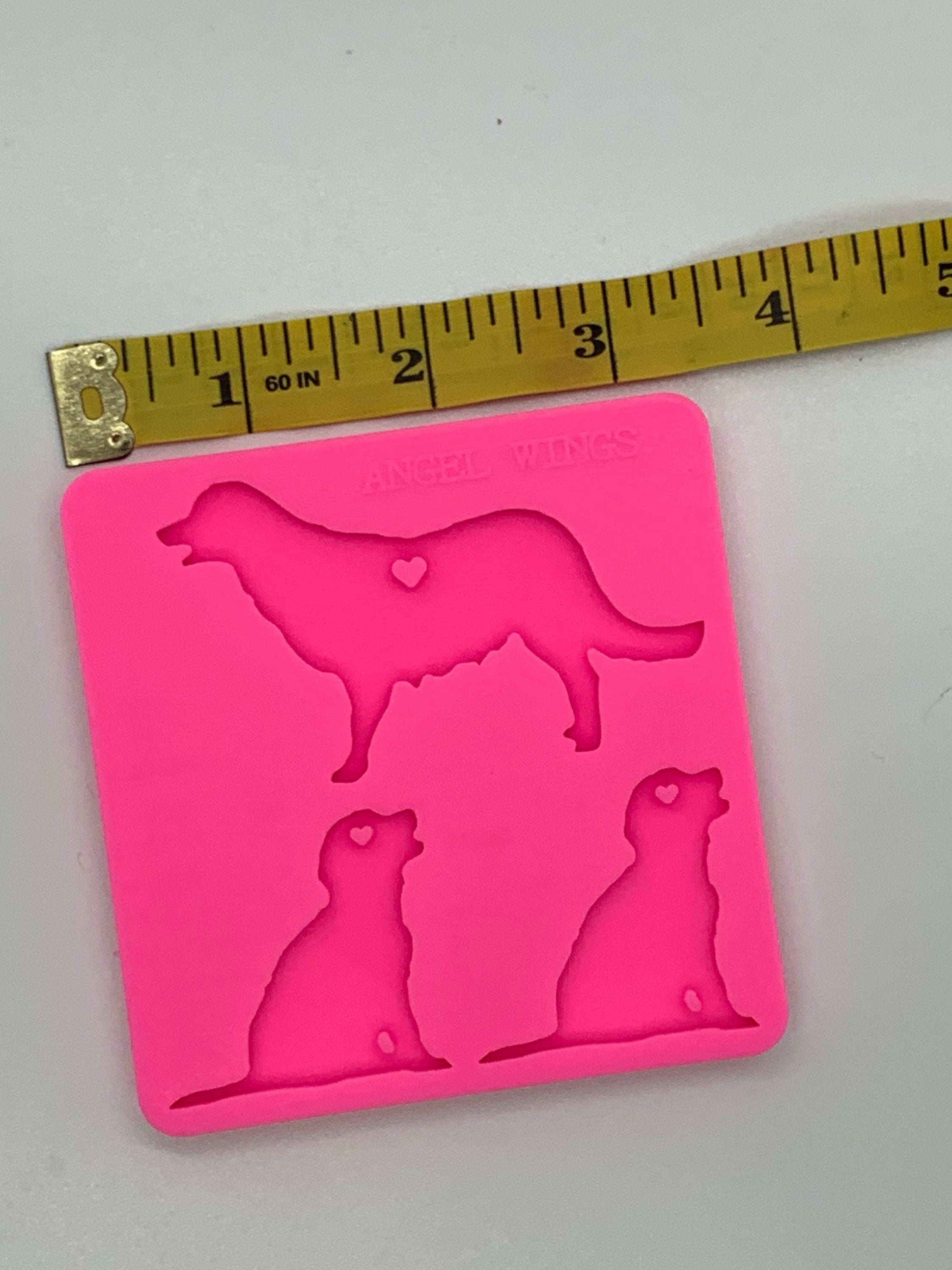 Golden Retriever Family Shiny Silicone Mold for Epoxy Resin Crafts