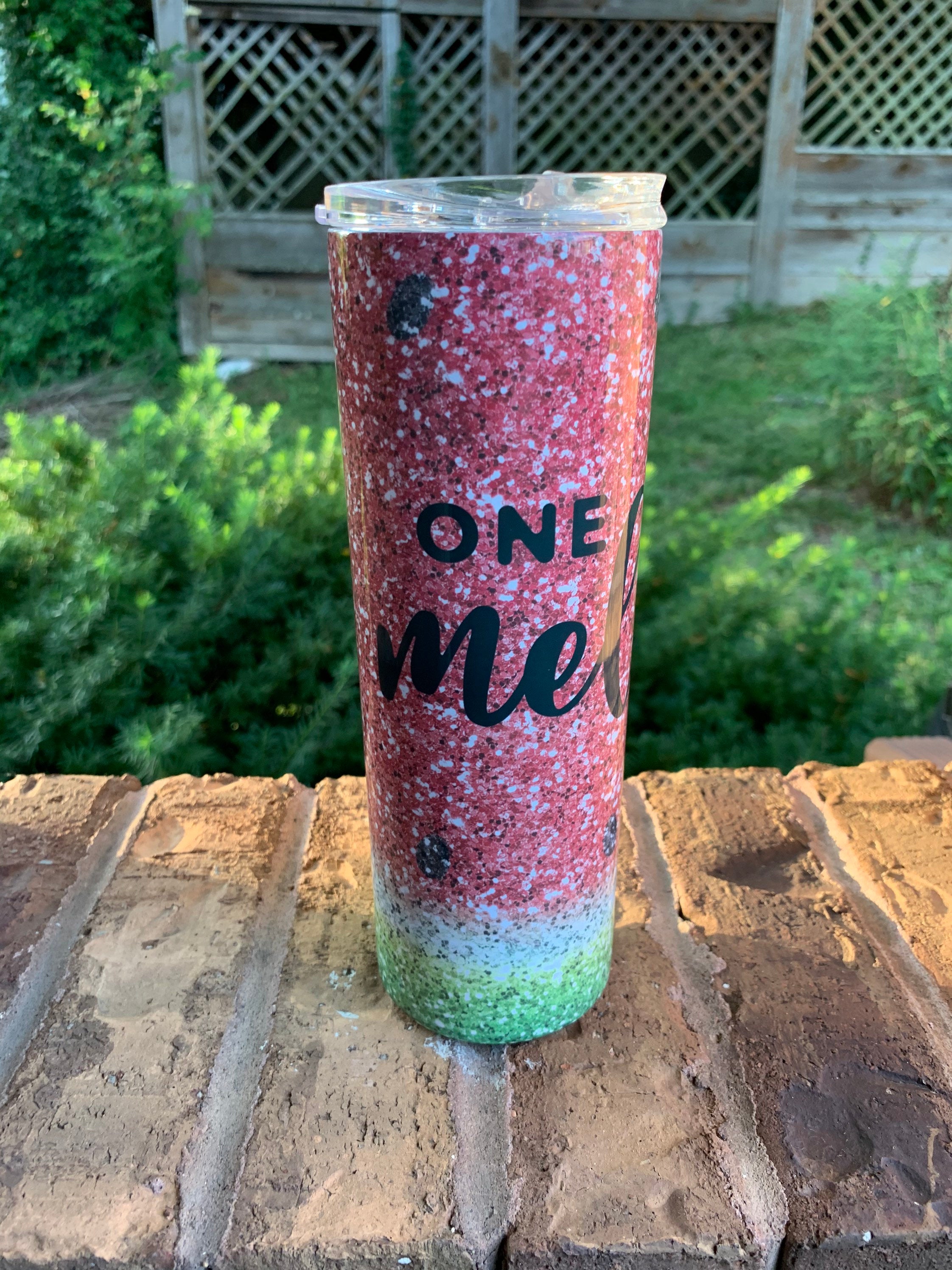 One in a Melon Watermelon 20 oz Skinny Sublimation Tumbler