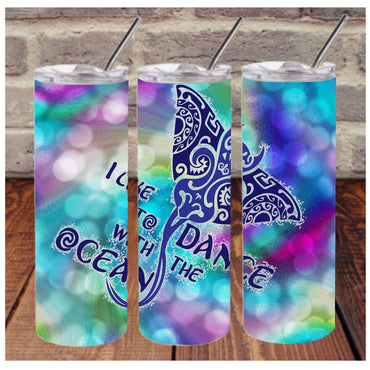 Dance With the Ocean 20 oz Skinny Sublimation Tumbler