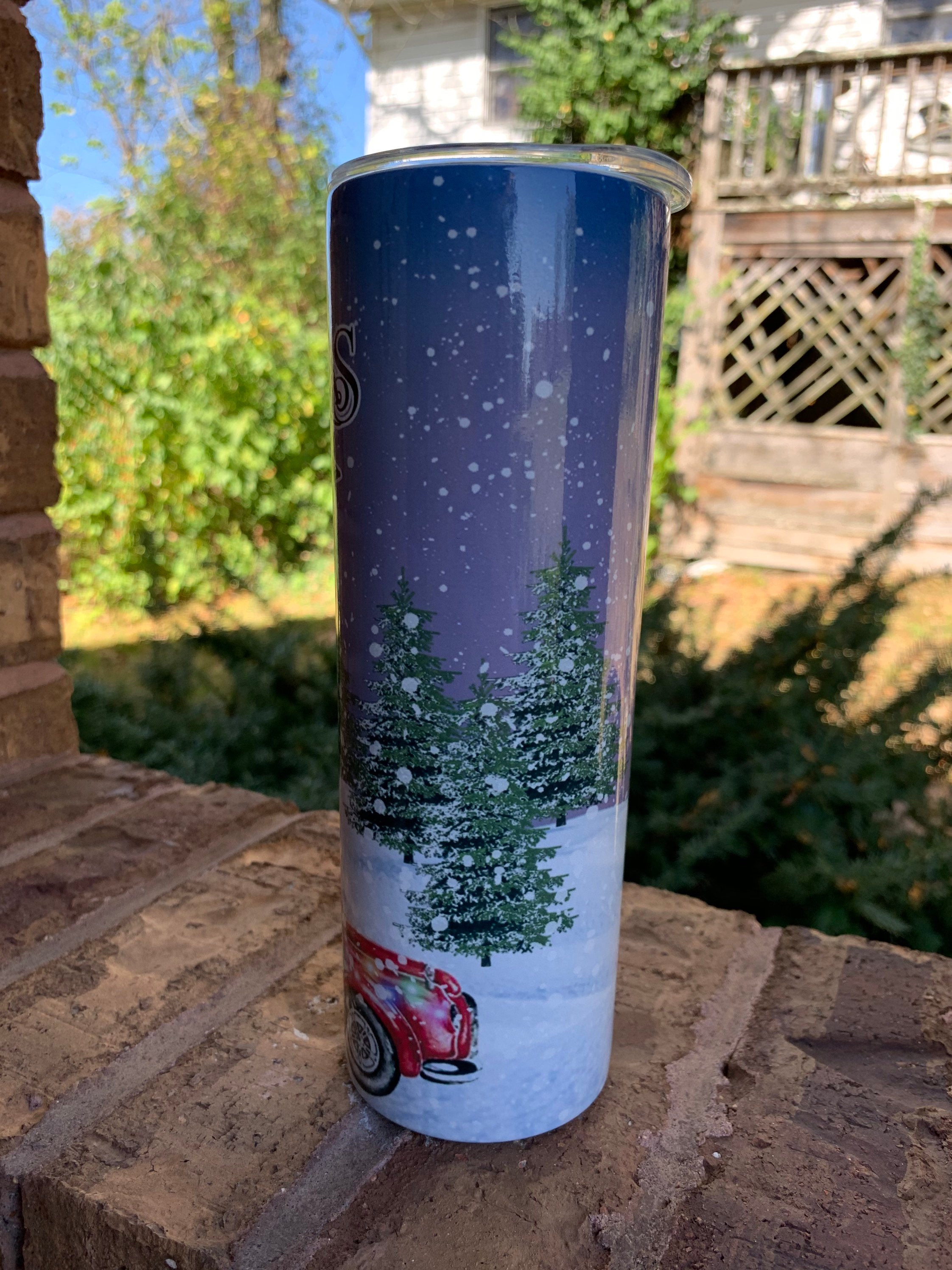 Farm Fresh Christmas Trees 20 oz Skinny Sublimation Tumbler