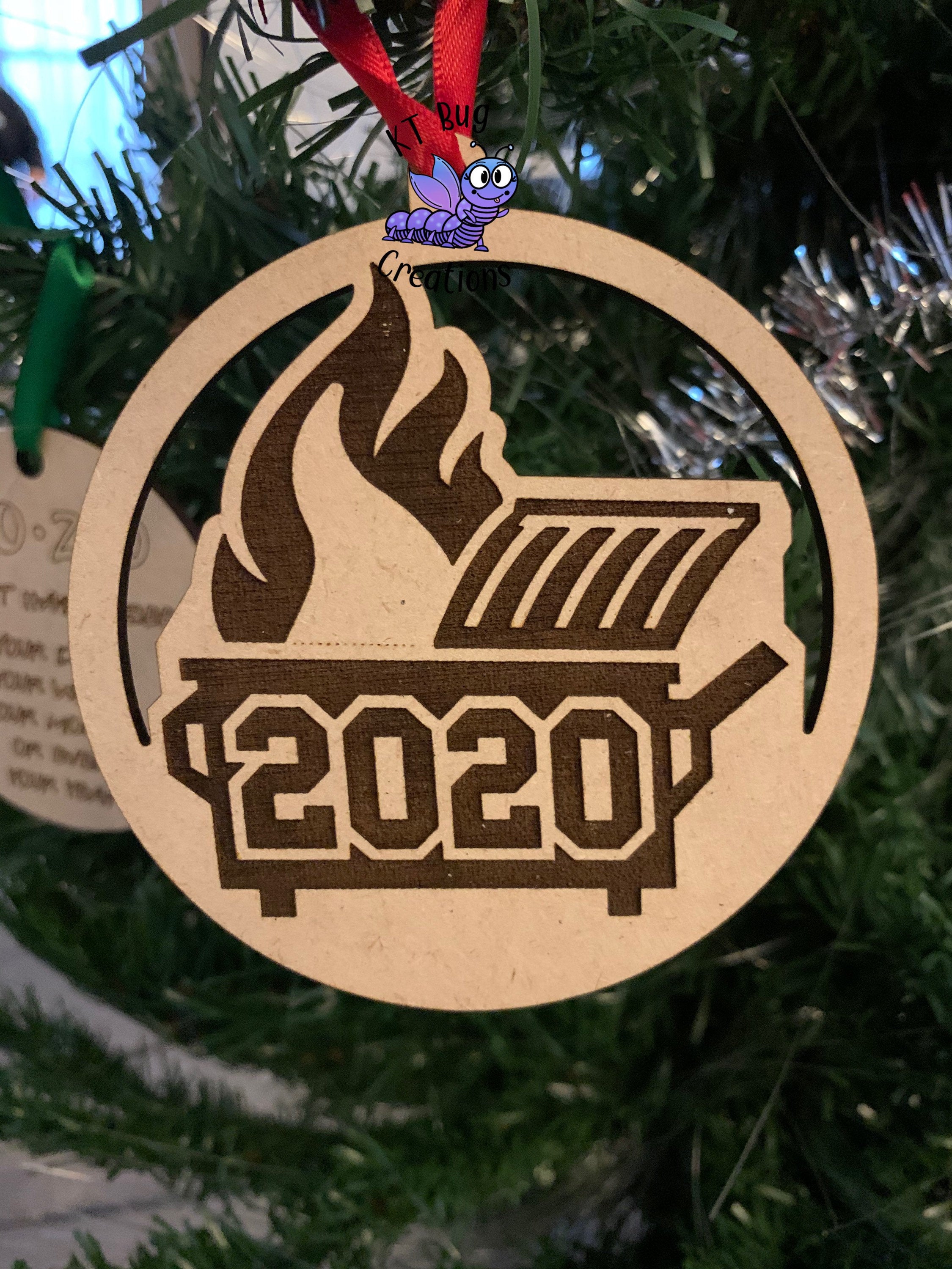 Christmas: Engraved 2020 Dumpster Fire Ornament