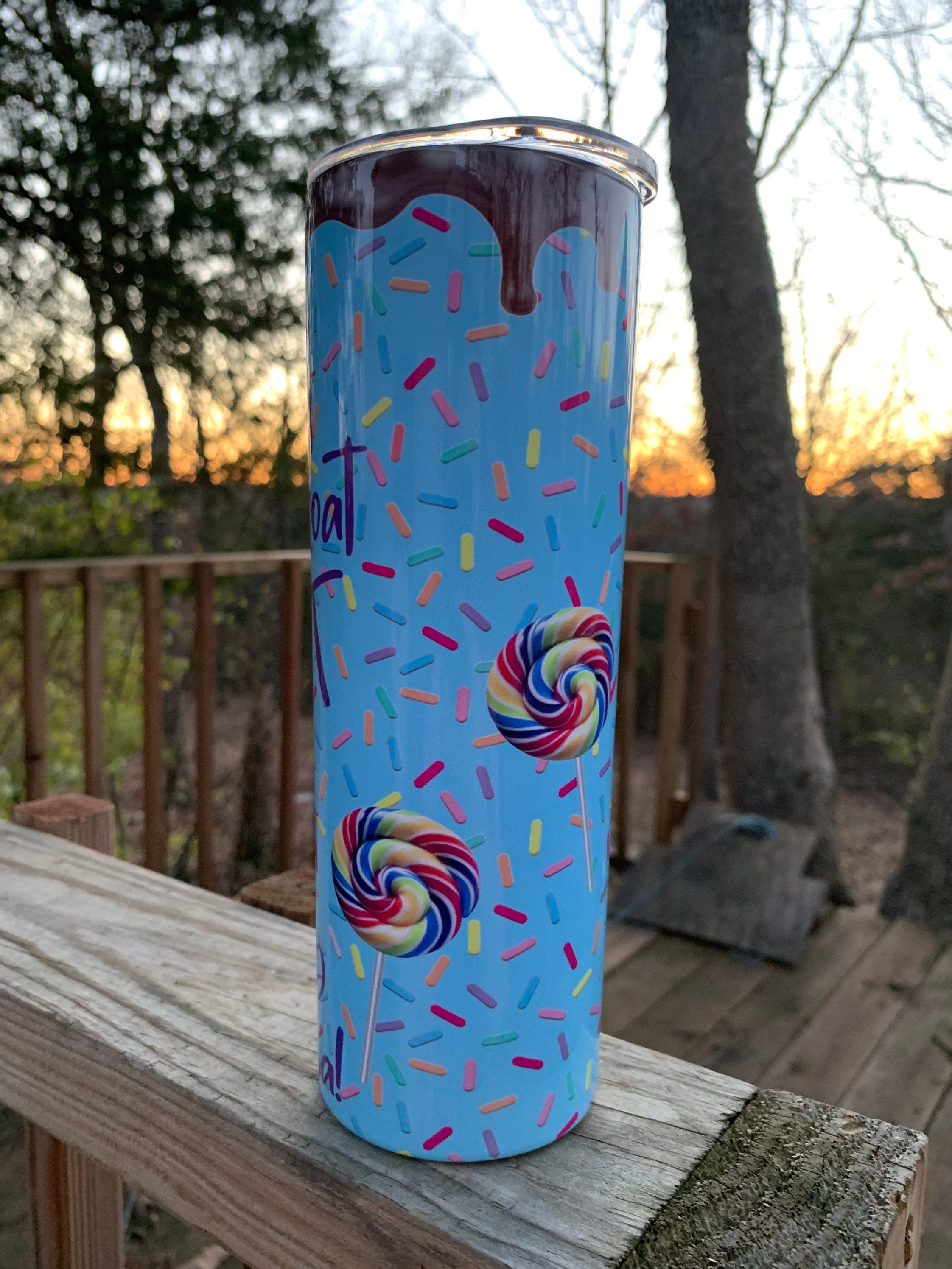 Funny 20 oz Skinny Sublimation Tumbler I don’t sugarcoat shit. I’m not Willy Wonka