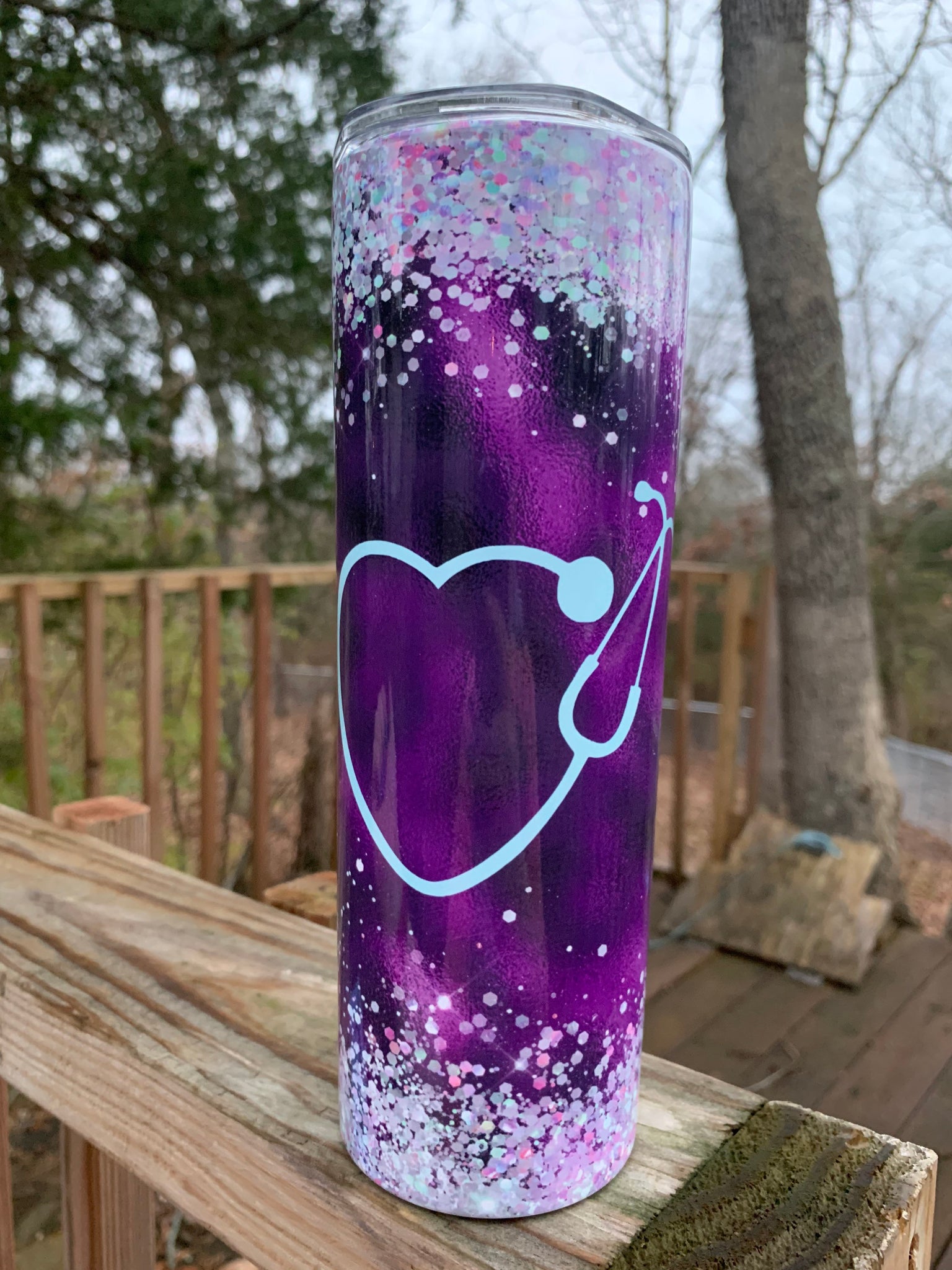 Purple Gnome Tumbler – Glitterfied Designs