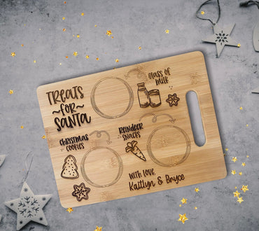 Personalized Santa Tray Milk and Cookies
