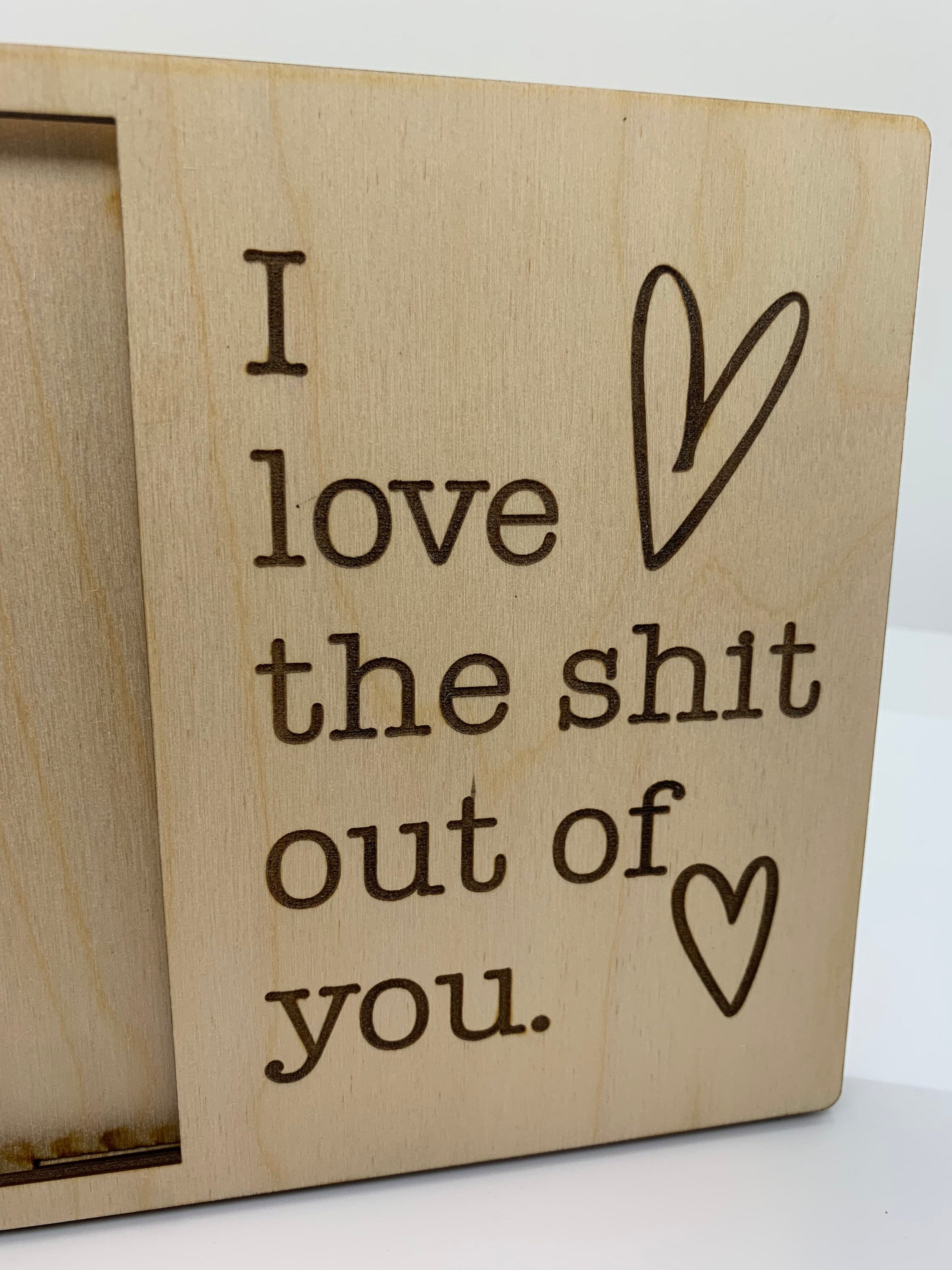 I love the shit out of you funny wooden picture frame