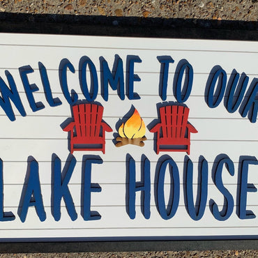 Lake House Welcome Sign | Lake House Decor | Welcome Sign for Lake House