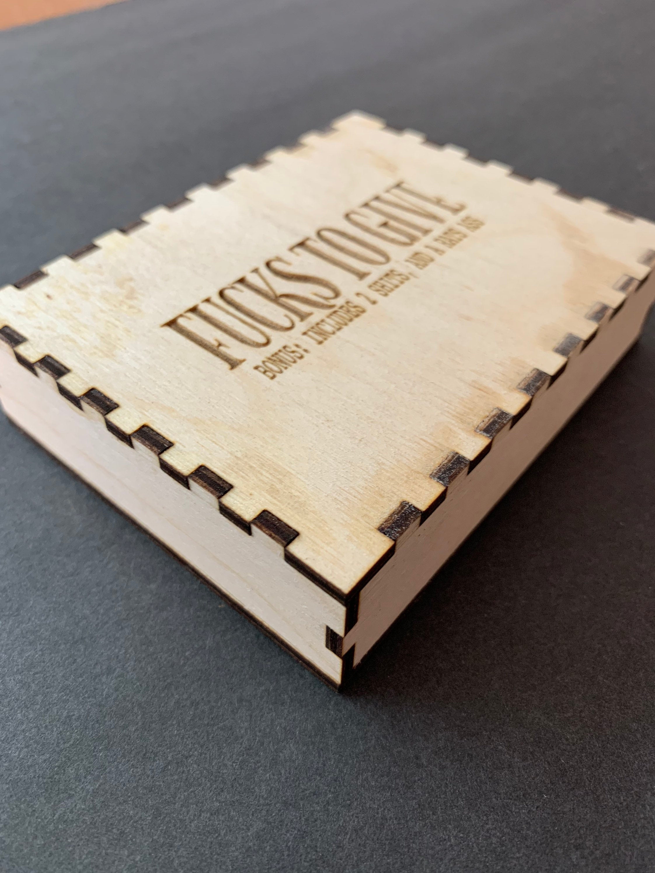 Box of Fucks | Funny Gift | White Elephant Gift | Wooden Trinket Box