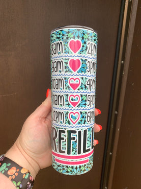 Drink Your Effing Water 20 oz Skinny Sublimation Tumbler