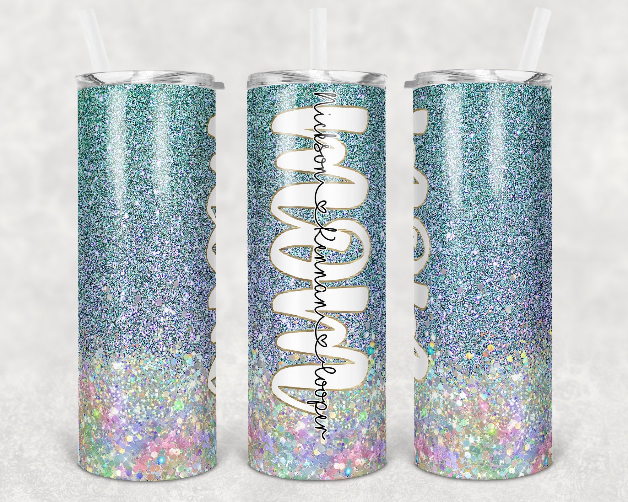 Mom Tumbler with Kids Names 20 oz Skinny Sublimation Tumbler | Mothers Day Gift | Tumbler for Mom