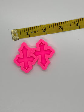 Mini Cross Earrings Shiny Silicone Mold