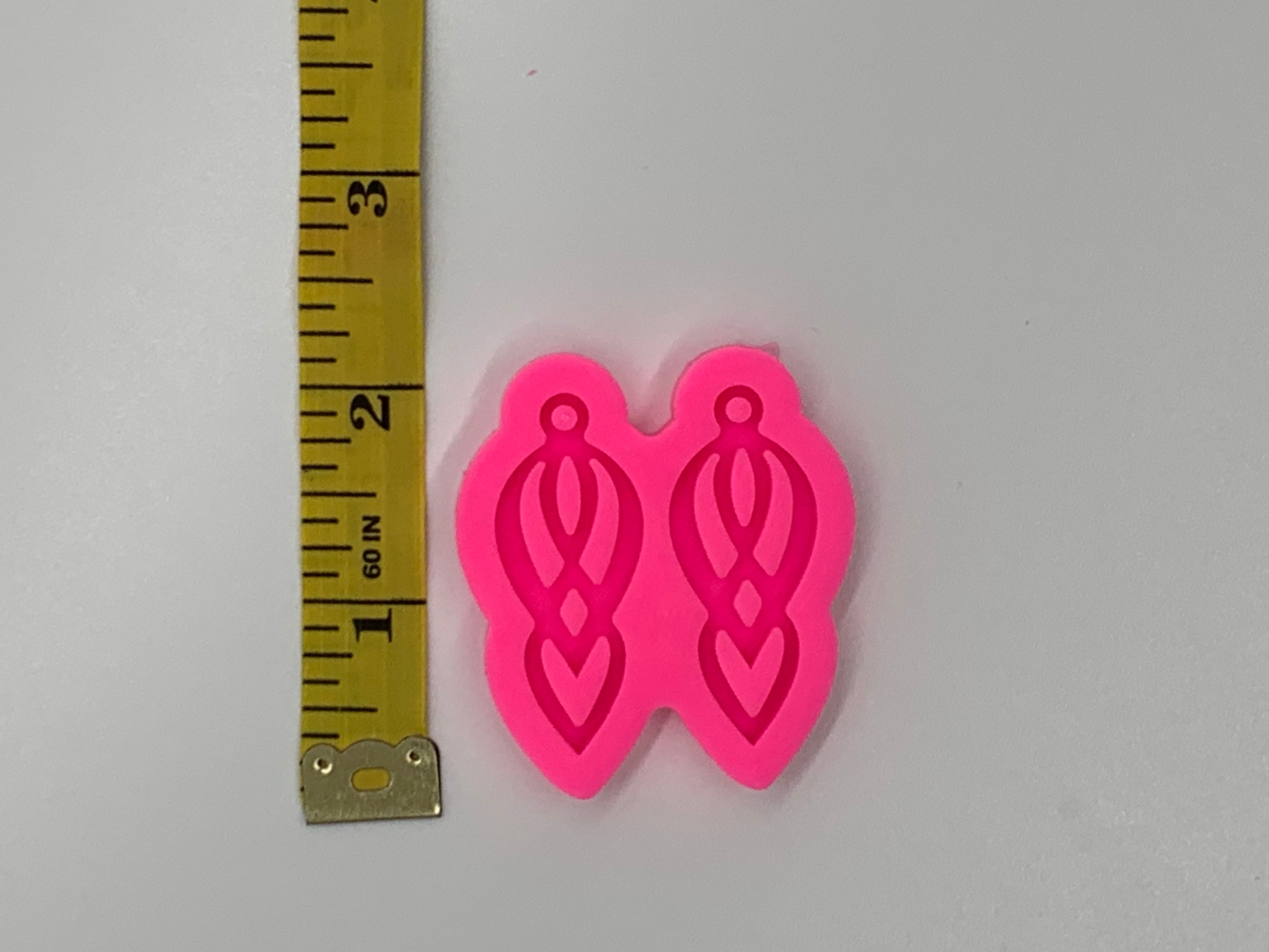 Small Decorative Earrings Shiny Silicone Mold