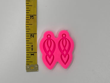 Small Decorative Earrings Shiny Silicone Mold