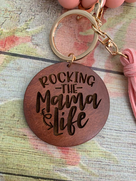 Rocking the Mama Life Bangle Bracelet Keychain