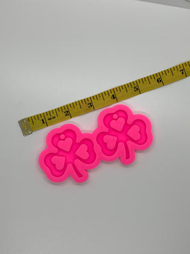 Shamrock Earrings Shiny Silicone Mold