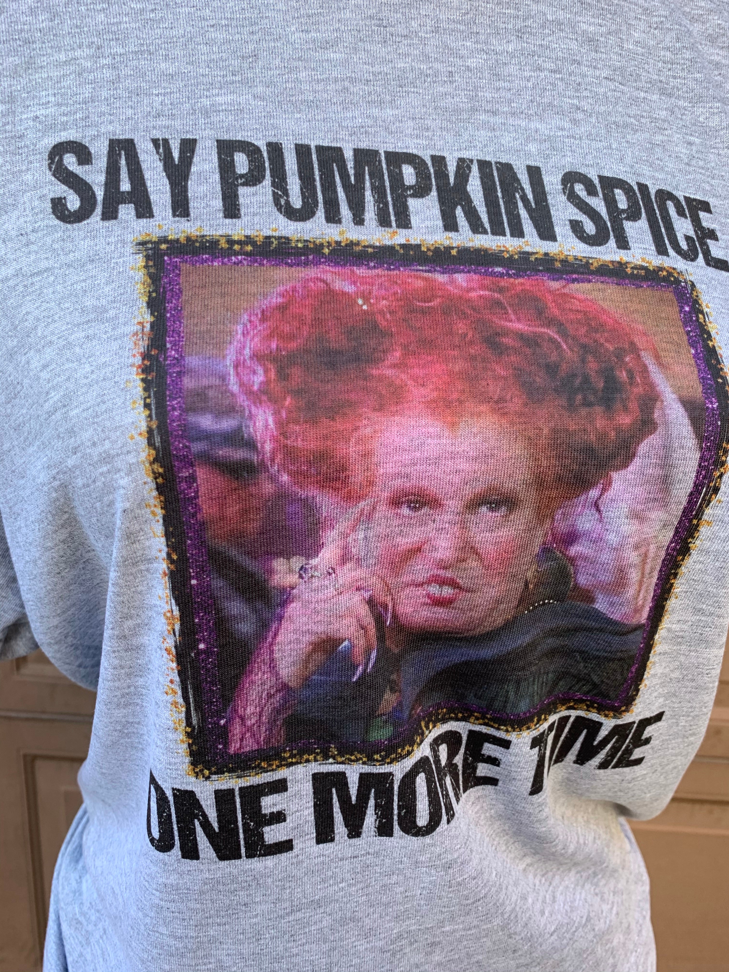 Say Pumpkin Spice One More Time Sublimation T-Shirt