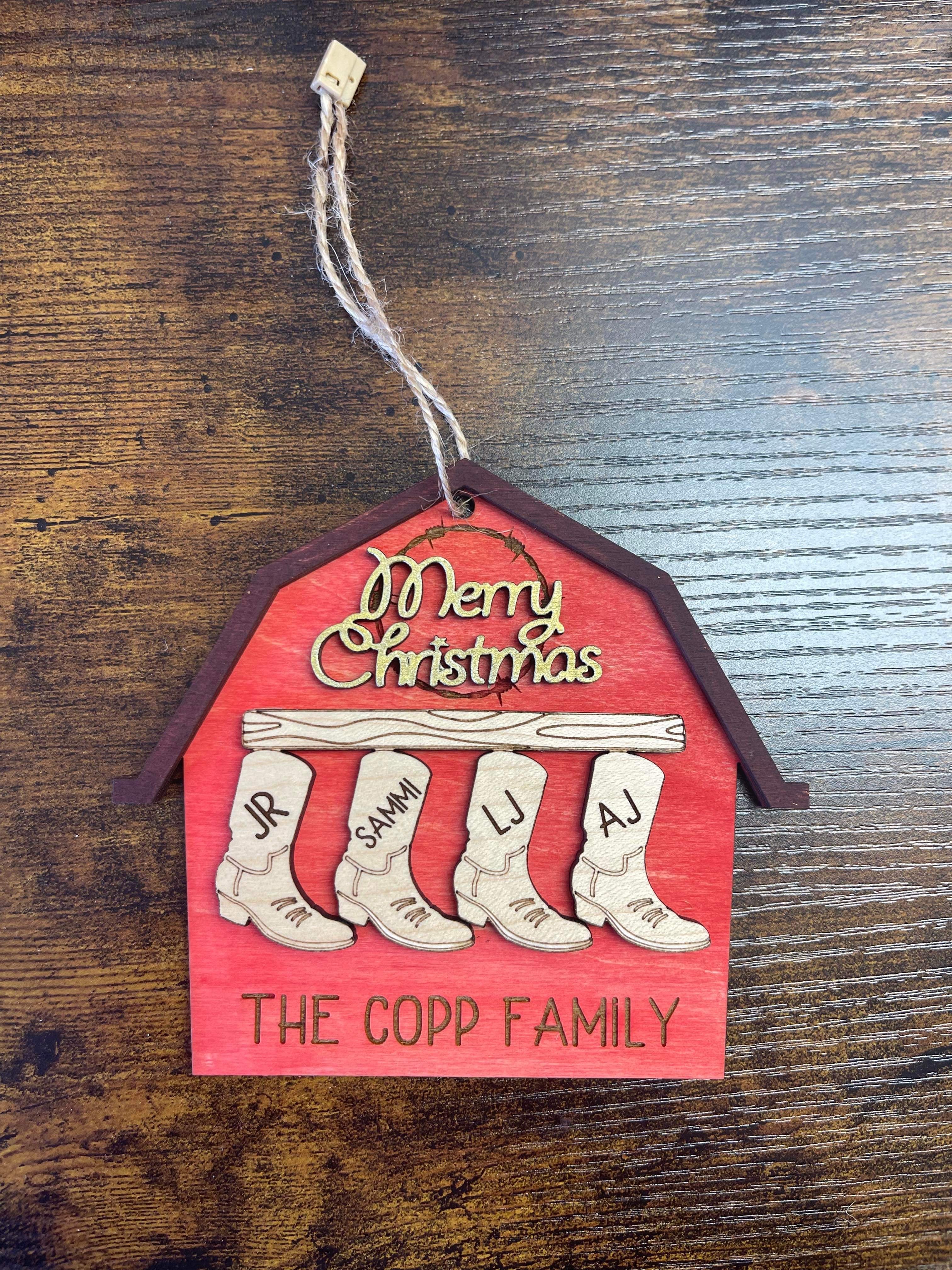 Merry Christmas Custom Family Barn