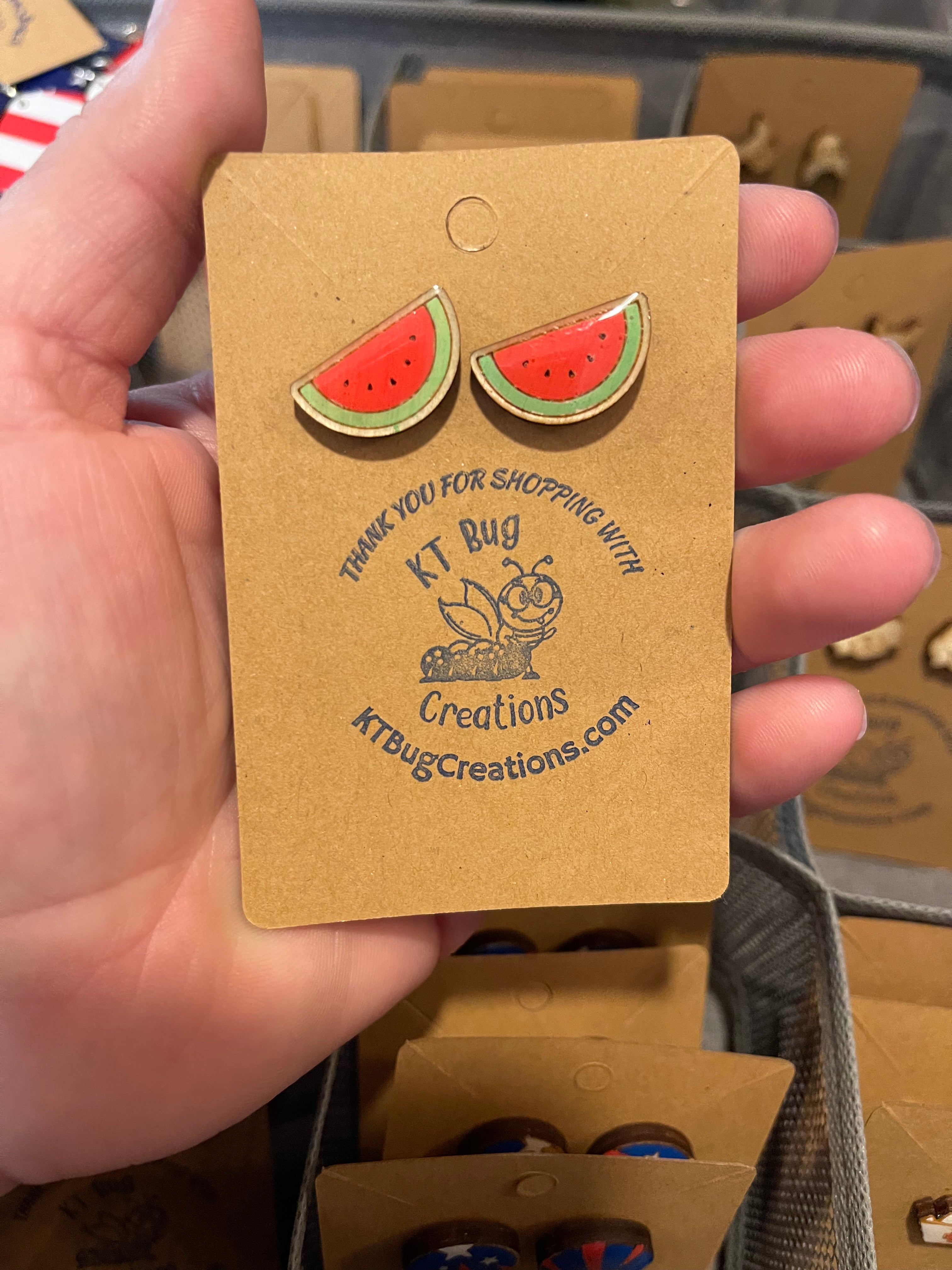 Watermelon Stud Earrings