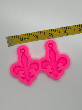 Fleur de Lis Earrings Shiny Silicone Mold