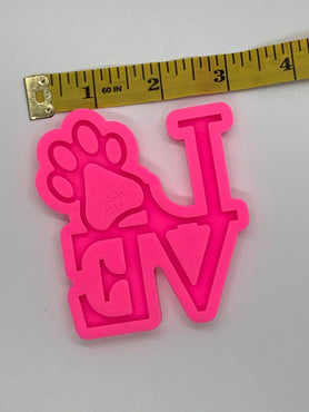 LOVE Paw Shiny Silicone Mold
