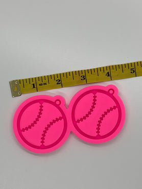 Baseball Earrings Shiny Silicone Mold