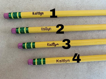 One Dozen Personalized Pencils