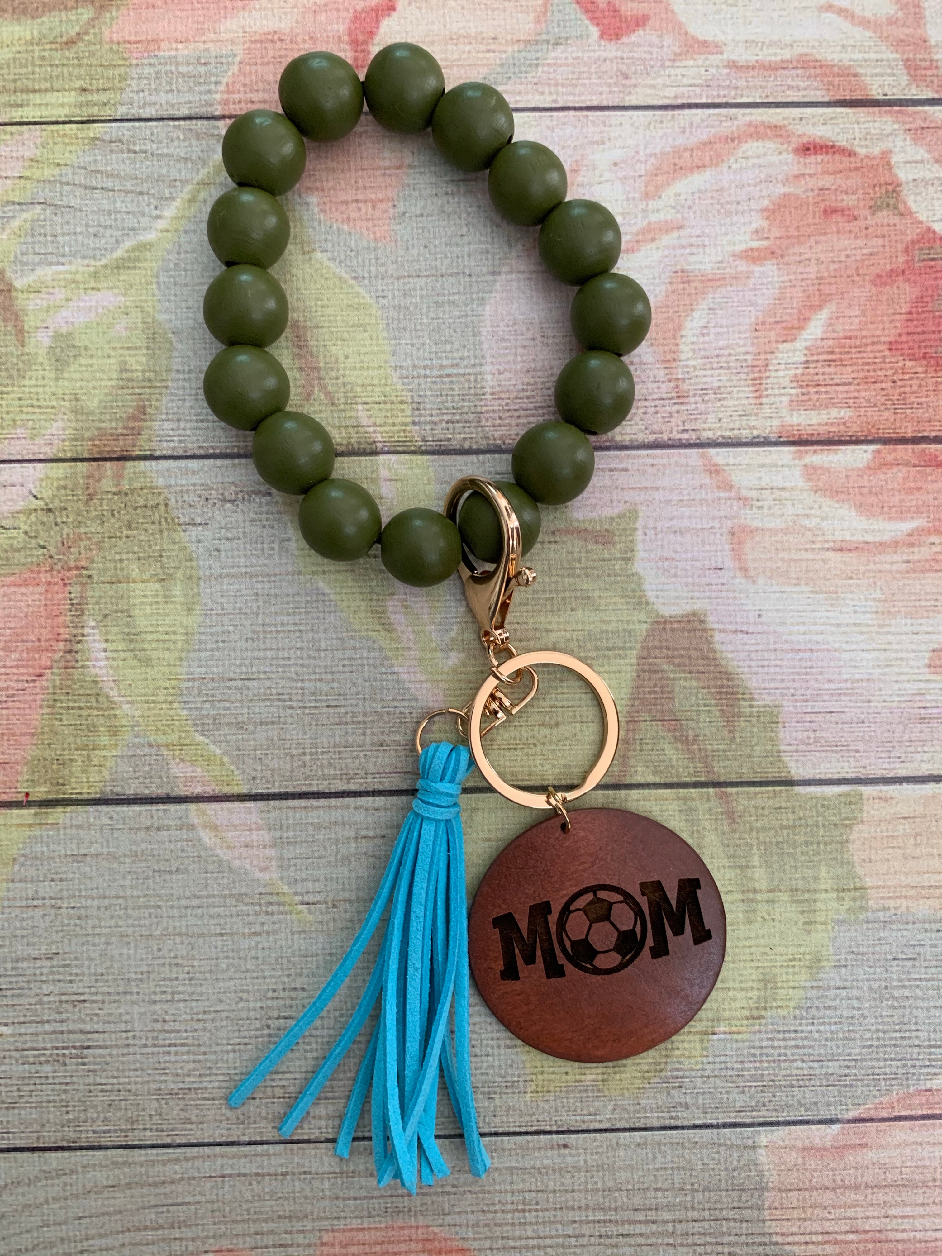 Soccer Mom Bangle Bracelet Keychain