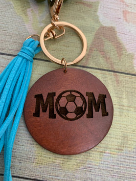 Soccer Mom Bangle Bracelet Keychain